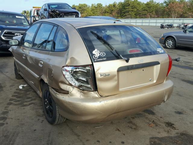 KNADC163826056135 - 2002 KIA RIO CINCO GOLD photo 3