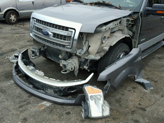 1FTFX1ET3DFC71720 - 2013 FORD F150 SUPER SILVER photo 9