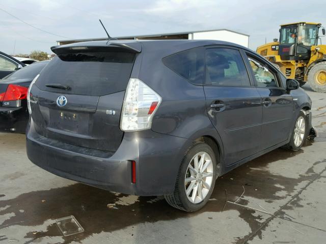 JTDZN3EU8D3211425 - 2013 TOYOTA PRIUS V GRAY photo 4