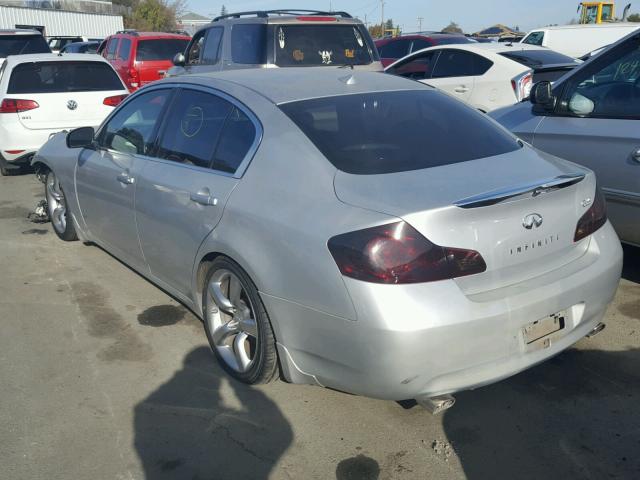 JNKBV61E07M702702 - 2007 INFINITI G35 GRAY photo 3