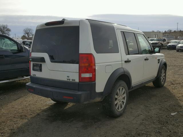 SALAE25478A493350 - 2008 LAND ROVER LR3 SE WHITE photo 4