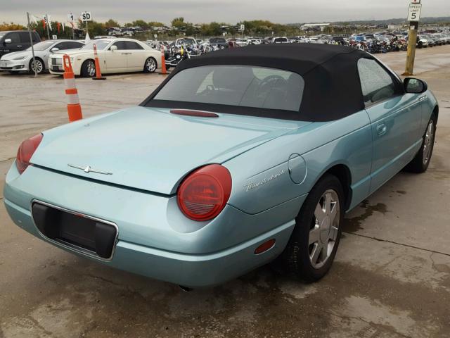 1FAHP60A32Y126728 - 2002 FORD THUNDERBIR TEAL photo 4