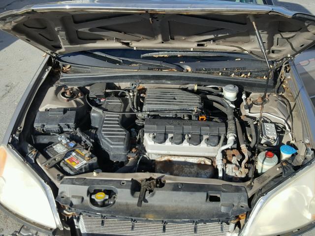 2HGES26711H510159 - 2001 HONDA CIVIC EX GOLD photo 7