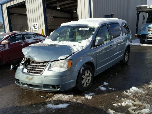 2A8HR54P38R731075 - 2008 CHRYSLER TOWN & COU BLUE photo 2