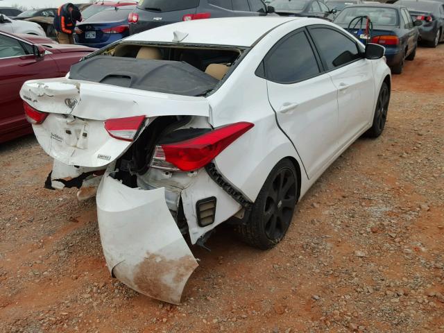 5NPDH4AE4DH248160 - 2013 HYUNDAI ELANTRA GL WHITE photo 4