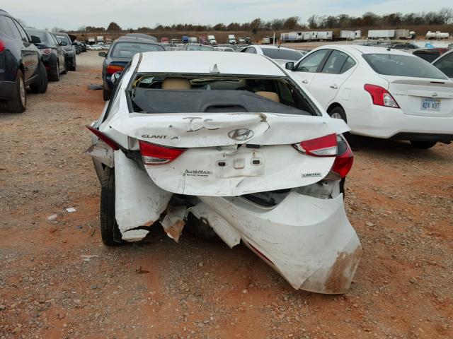 5NPDH4AE4DH248160 - 2013 HYUNDAI ELANTRA GL WHITE photo 9