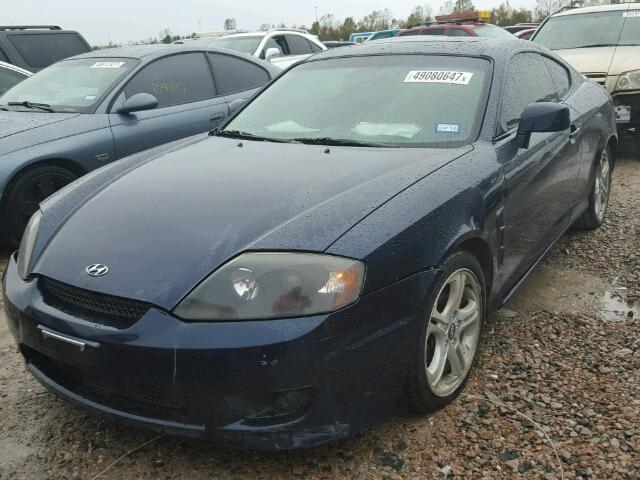 KMHHM65D45U166409 - 2005 HYUNDAI TIBURON BLUE photo 2