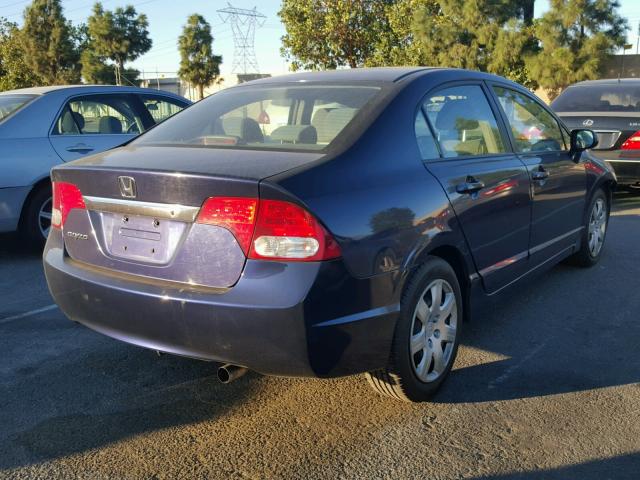 2HGFA1F51BH538545 - 2011 HONDA CIVIC LX BLUE photo 4