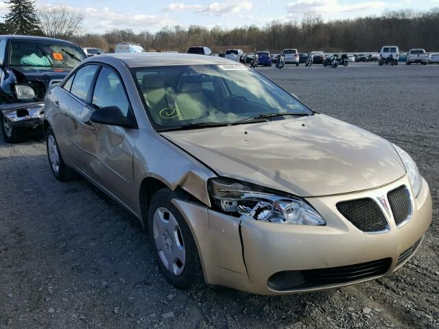 1G2ZF58B674205452 - 2007 PONTIAC G6 VALUE L TAN photo 1