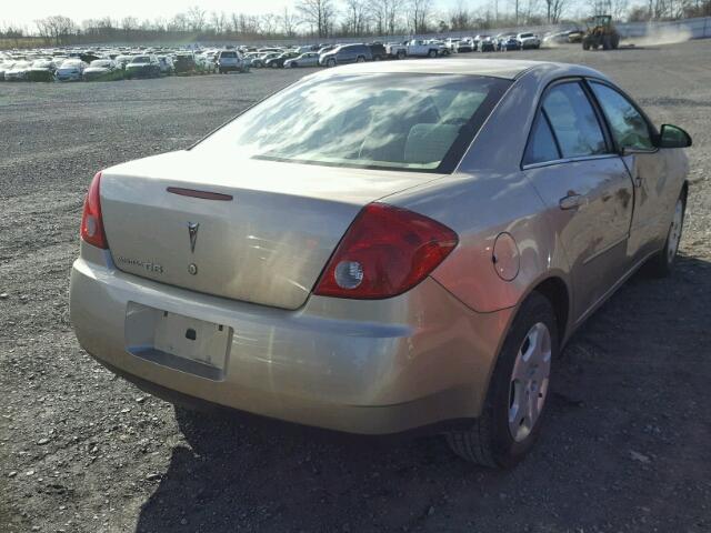 1G2ZF58B674205452 - 2007 PONTIAC G6 VALUE L TAN photo 4