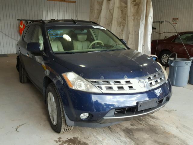 JN8AZ08W64W311619 - 2004 NISSAN MURANO SL BLUE photo 1