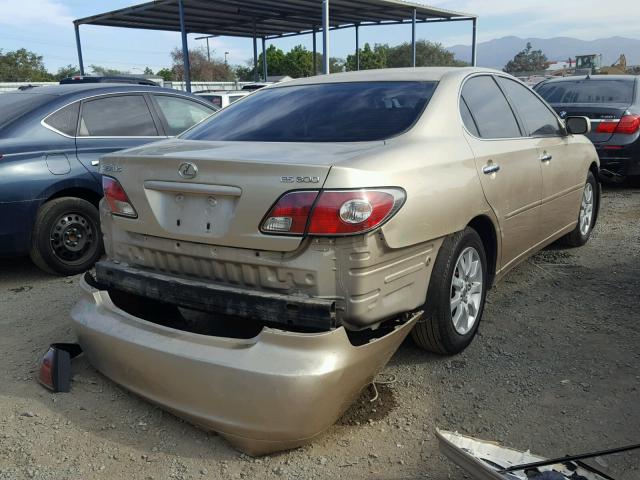 JTHBF30GX30149038 - 2003 LEXUS ES 300 GOLD photo 4