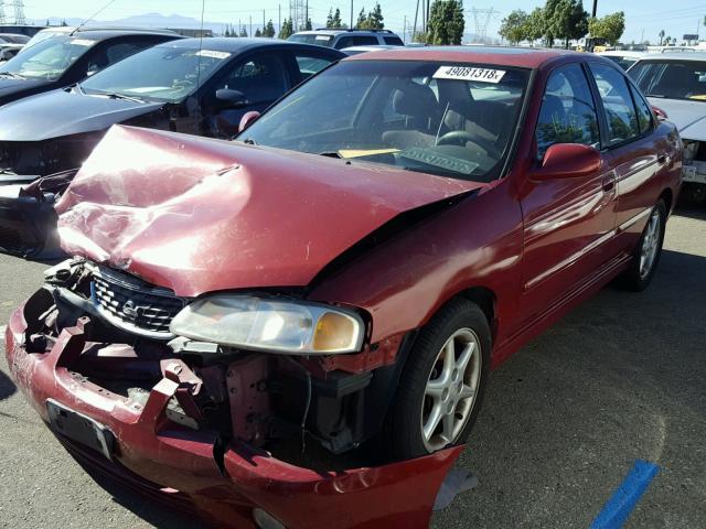 3N1BB51D5YL103692 - 2000 NISSAN SENTRA SE BURGUNDY photo 2