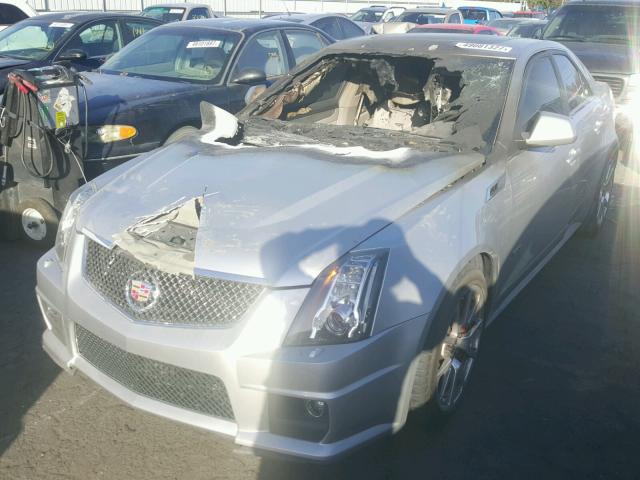 1G6DV5EP7D0159564 - 2013 CADILLAC CTS-V SILVER photo 2