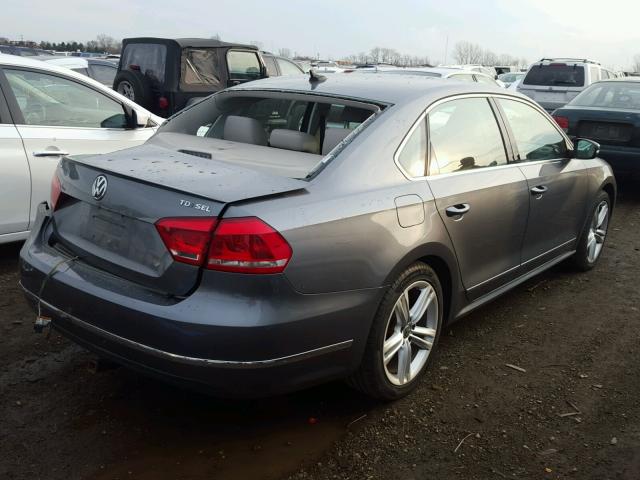 1VWCN7A36DC090563 - 2013 VOLKSWAGEN PASSAT SEL GRAY photo 4