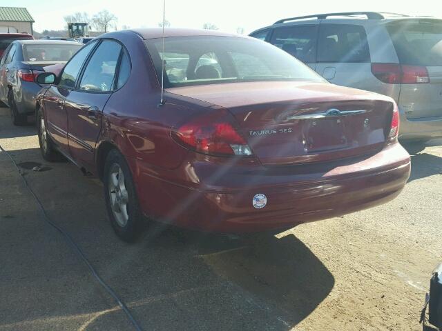 1FAFP55U63G259365 - 2003 FORD TAURUS SES MAROON photo 3