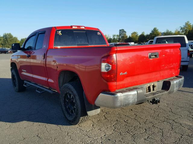 5TFUY5F12EX335928 - 2014 TOYOTA TUNDRA DOU RED photo 3