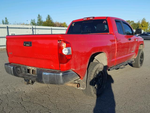 5TFUY5F12EX335928 - 2014 TOYOTA TUNDRA DOU RED photo 4