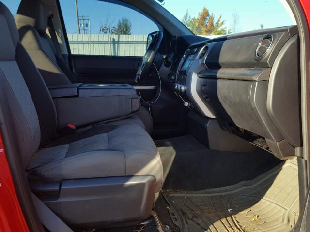 5TFUY5F12EX335928 - 2014 TOYOTA TUNDRA DOU RED photo 5