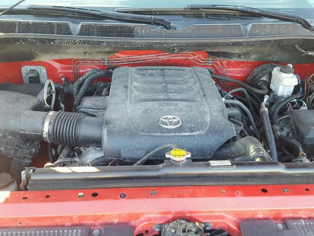 5TFUY5F12EX335928 - 2014 TOYOTA TUNDRA DOU RED photo 7