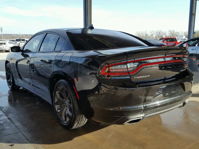 2C3CDXHG7HH667106 - 2017 DODGE CHARGER SX BLACK photo 3