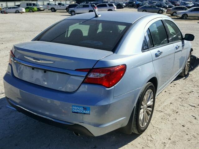 1C3CCBCG6DN621250 - 2013 CHRYSLER 200 LIMITE BLUE photo 4