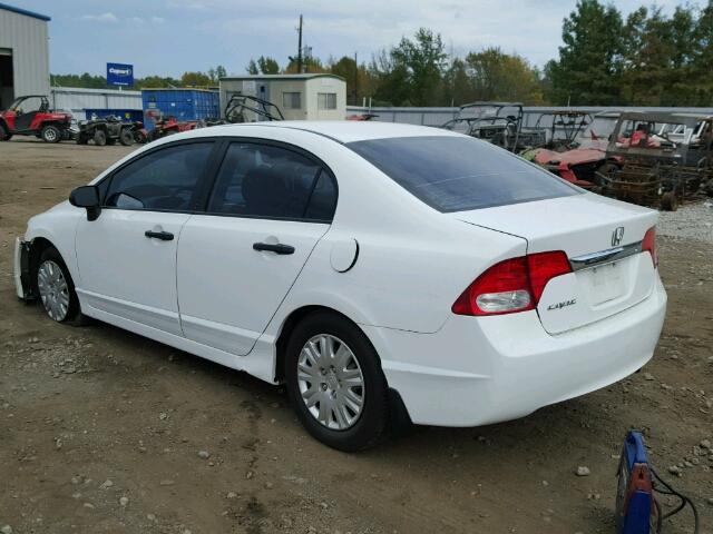 2HGFA1F33AH525860 - 2010 HONDA CIVIC VP WHITE photo 3