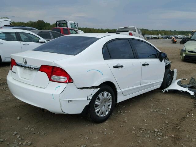 2HGFA1F33AH525860 - 2010 HONDA CIVIC VP WHITE photo 4