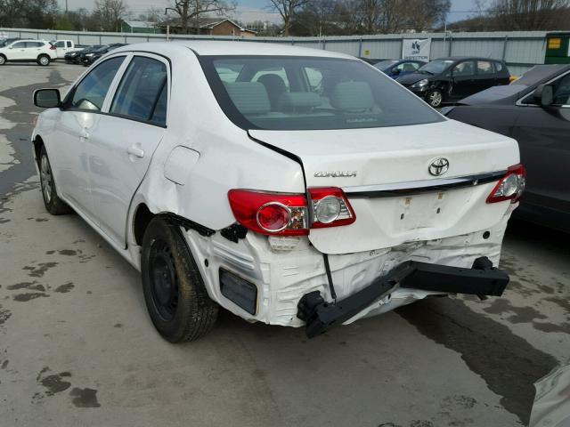 2T1BU4EE9DC969901 - 2013 TOYOTA COROLLA BA WHITE photo 3