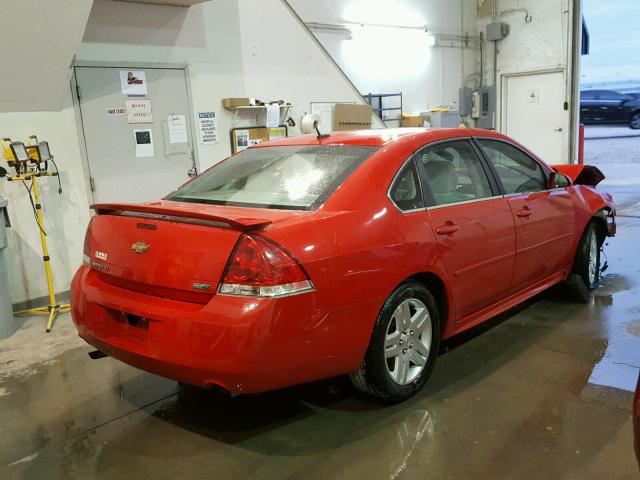 2G1WG5E30D1202071 - 2013 CHEVROLET IMPALA LT RED photo 4