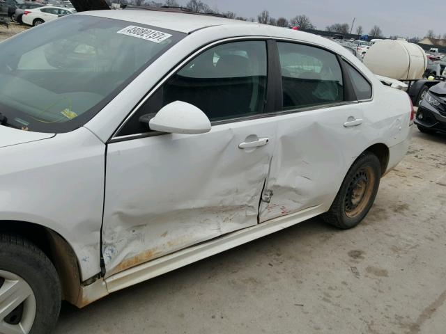 2G1WA5EK8A1147079 - 2010 CHEVROLET IMPALA LS WHITE photo 9