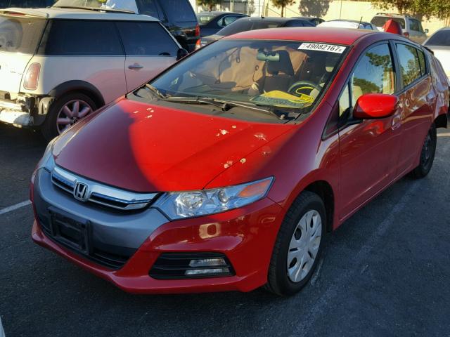 JHMZE2H31DS005560 - 2013 HONDA INSIGHT RED photo 2