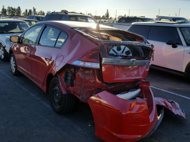 JHMZE2H31DS005560 - 2013 HONDA INSIGHT RED photo 3