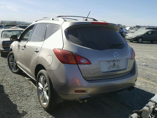 JN8AZ18W69W133000 - 2009 NISSAN MURANO S TAN photo 3