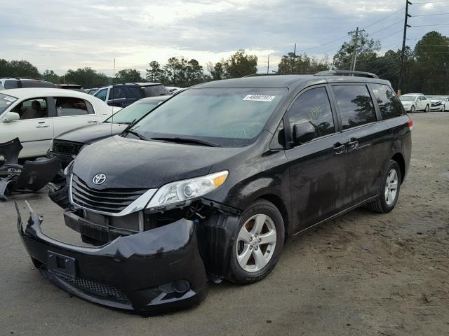 5TDKK3DC3ES417643 - 2014 TOYOTA SIENNA LE BLACK photo 2