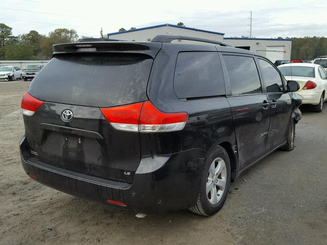 5TDKK3DC3ES417643 - 2014 TOYOTA SIENNA LE BLACK photo 4