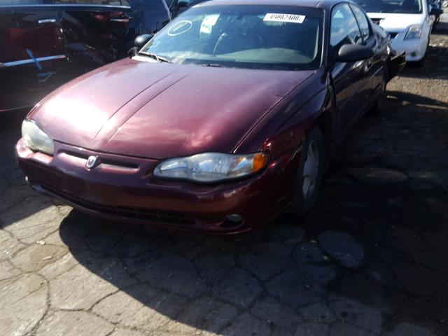 2G1WX15K719147227 - 2001 CHEVROLET MONTE CARL RED photo 2