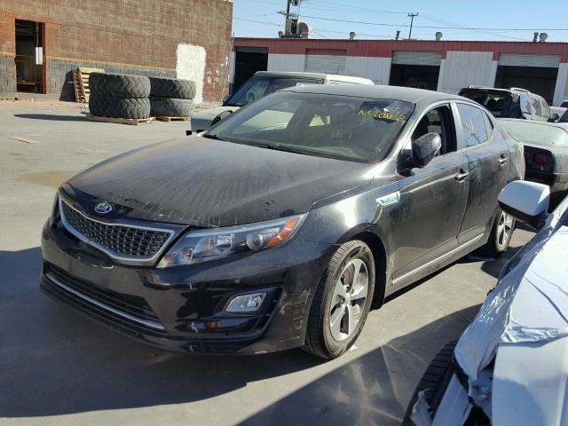 KNAGM4AD0E5063859 - 2014 KIA OPTIMA HYB BLACK photo 2