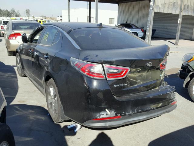 KNAGM4AD0E5063859 - 2014 KIA OPTIMA HYB BLACK photo 3