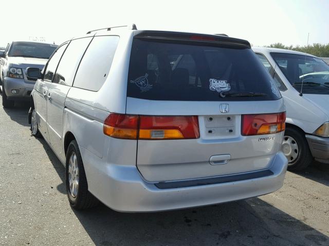 5FNRL187X4B031110 - 2004 HONDA ODYSSEY EX SILVER photo 3