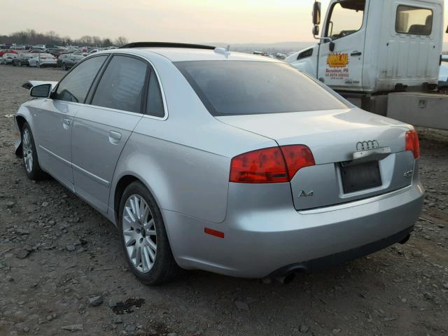 WAUDF78E76A245774 - 2006 AUDI A4 2.0T QU SILVER photo 3