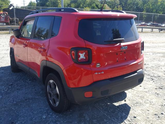 ZACCJBAB4HPE55803 - 2017 JEEP RENEGADE S RED photo 3