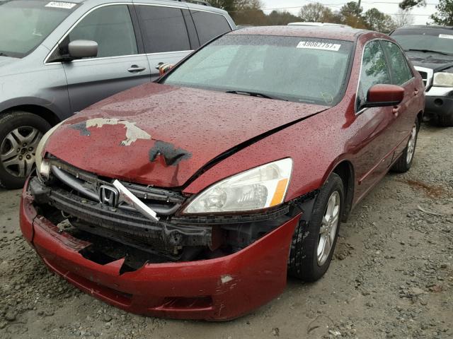 1HGCM56316A066688 - 2006 HONDA ACCORD SE RED photo 2