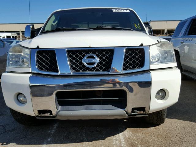 1N6AA07B34N517243 - 2004 NISSAN TITAN XE WHITE photo 9