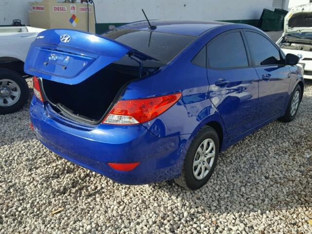 KMHCT4AE5DU521912 - 2013 HYUNDAI ACCENT GLS BLUE photo 4