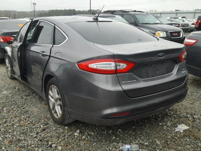 3FA6P0HD2ER254402 - 2014 FORD FUSION SE GRAY photo 3