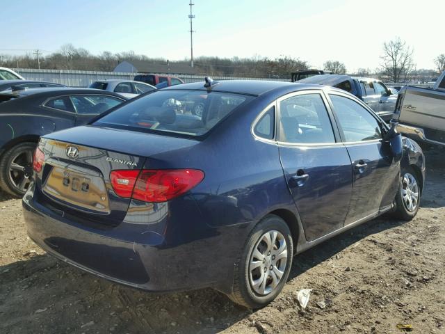 KMHDU46D99U792352 - 2009 HYUNDAI ELANTRA GL BLUE photo 4