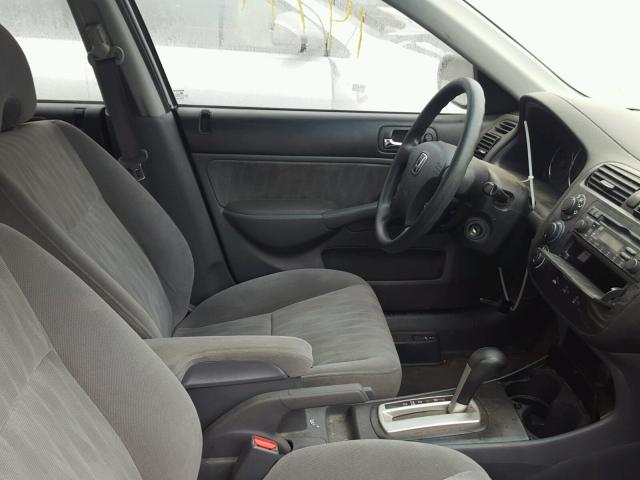 1HGES16535L013275 - 2005 HONDA CIVIC LX SILVER photo 5