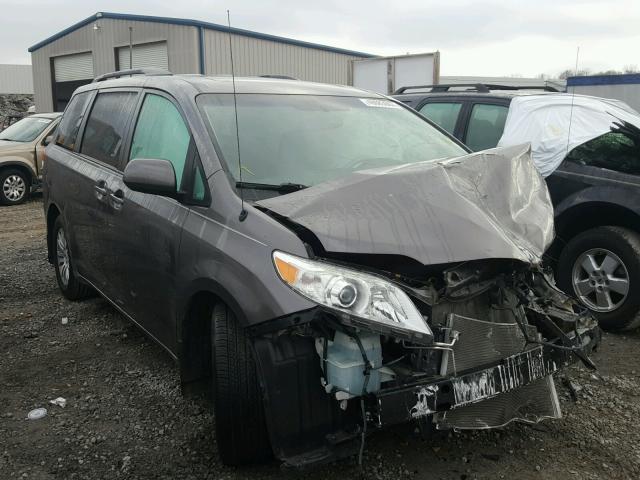 5TDYK3DC7ES429014 - 2014 TOYOTA SIENNA XLE GRAY photo 1