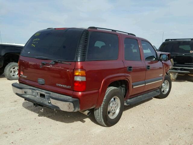 1GNEC13Z43R307689 - 2003 CHEVROLET TAHOE C150 RED photo 4